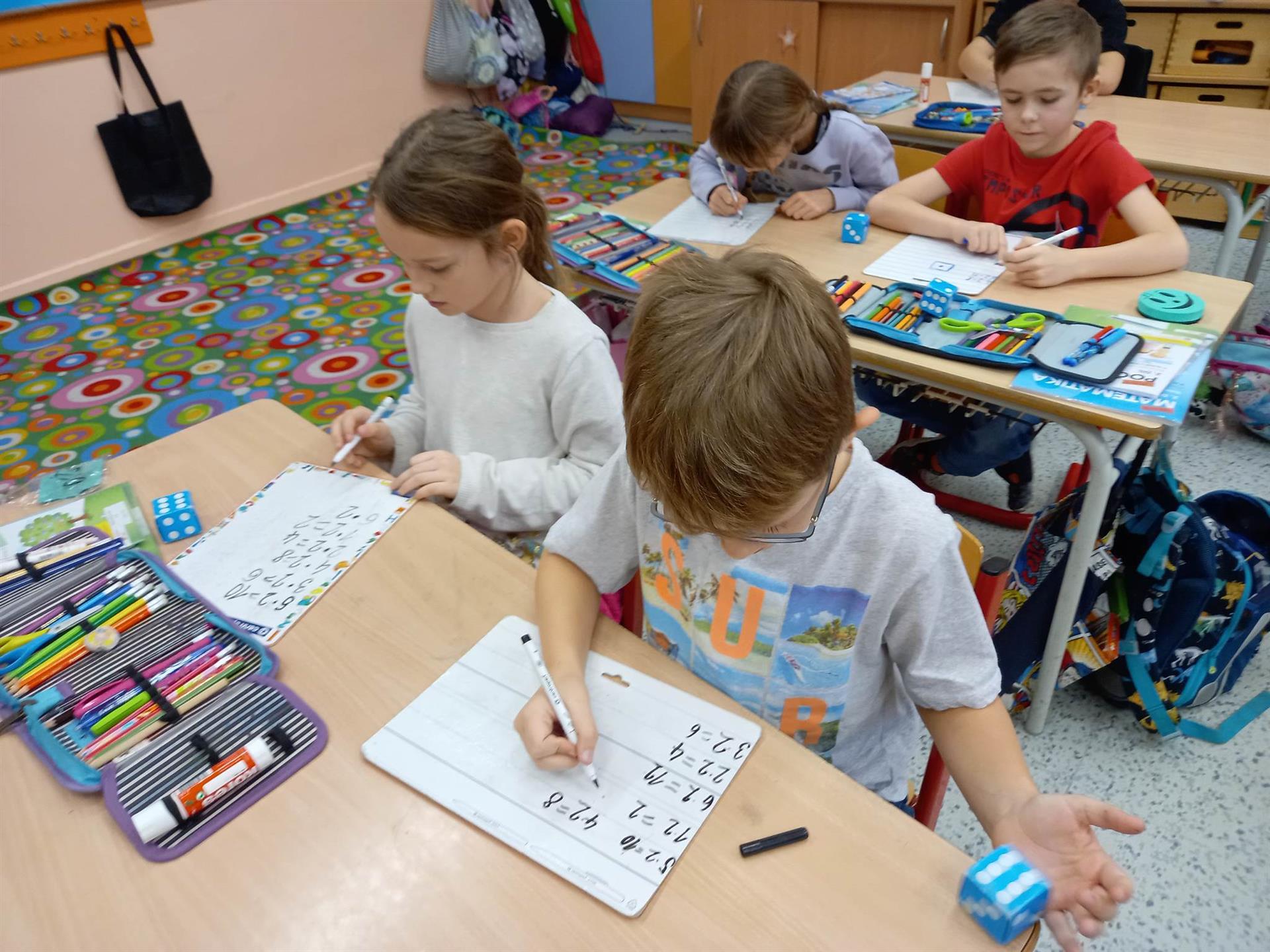 Násobení 2 s hrací kostkou