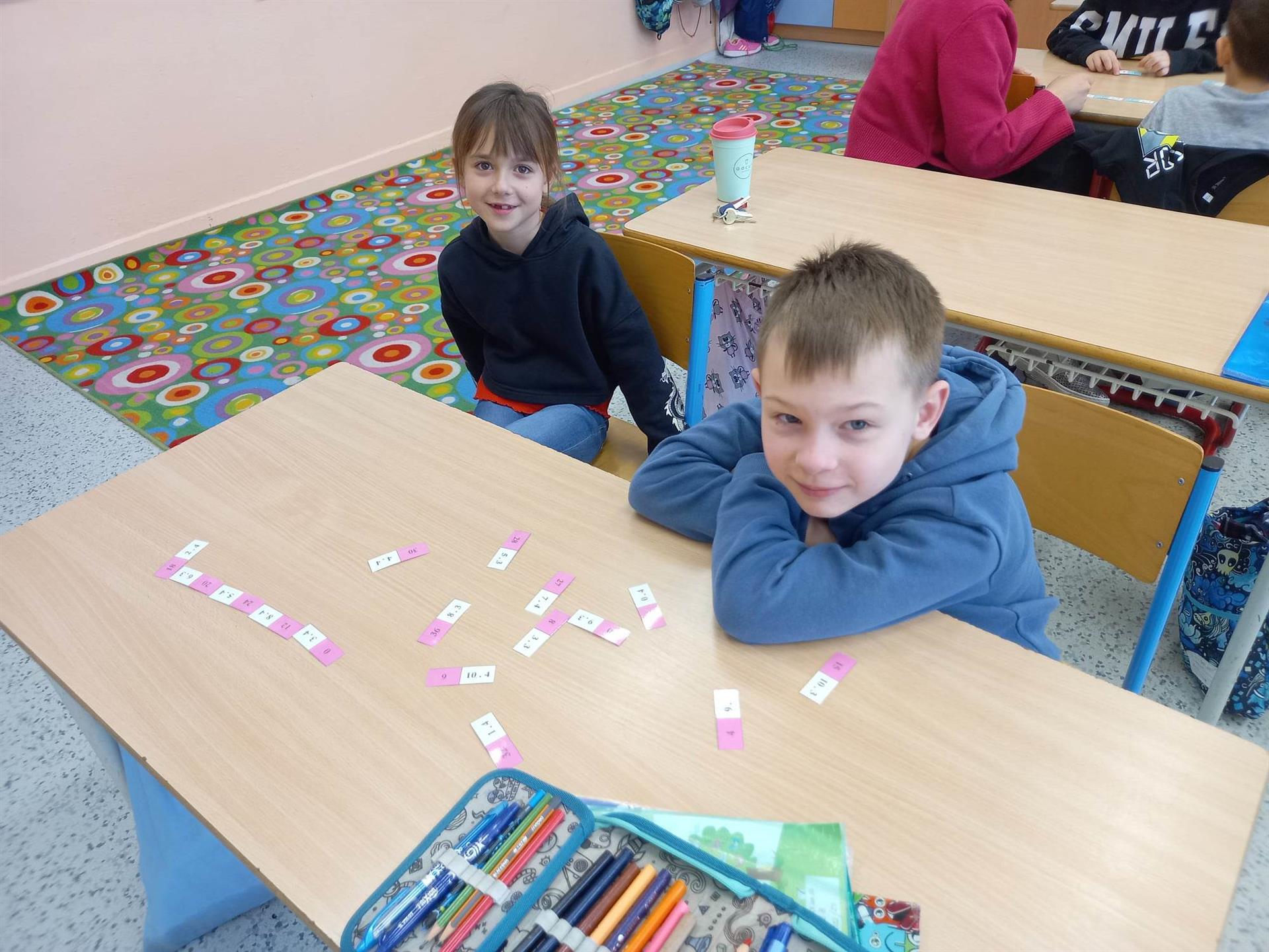 Domino - násobení a dělení 3, násobení 4